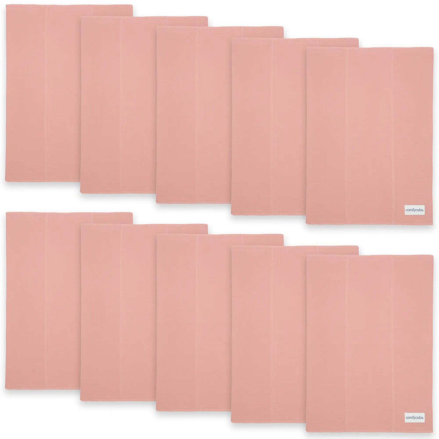 Comfy Cubs Cotton Burp Cloths in Bold Blush - 
