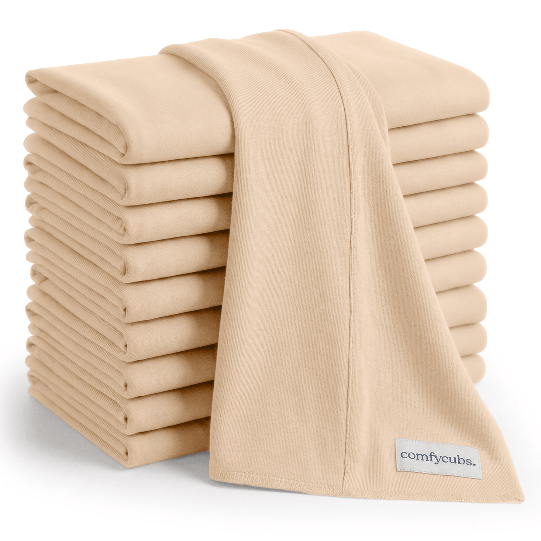Comfy Cubs Cotton Burp Cloths in CreamEveretts Place