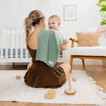 Comfy Cubs Cotton Burp Cloths in Fern - 