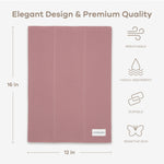 Comfy Cubs Cotton Burp Cloths in Mauve - 