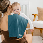 Comfy Cubs Cotton Burp Cloths in Neptune - 