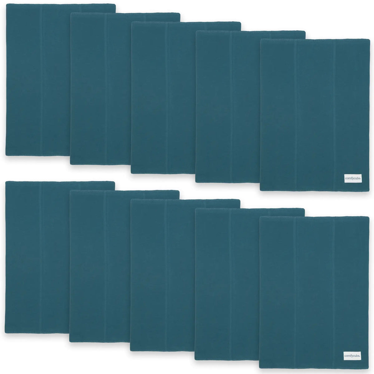 Comfy Cubs Cotton Burp Cloths in Neptune - 
