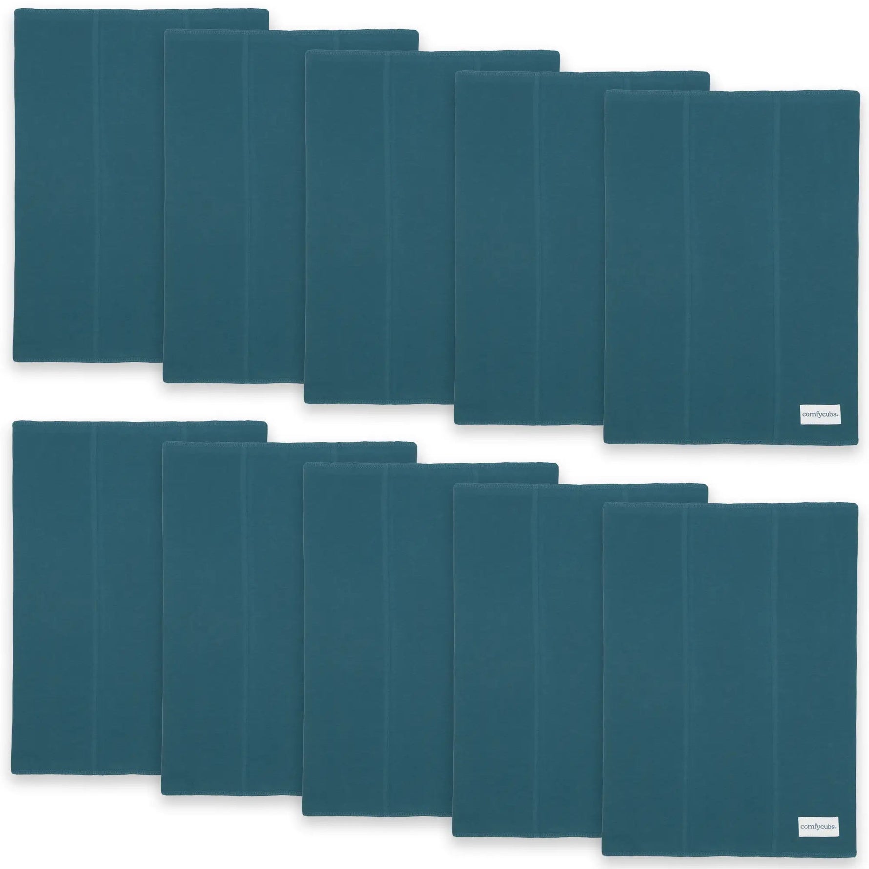Comfy Cubs Cotton Burp Cloths in Neptune - 