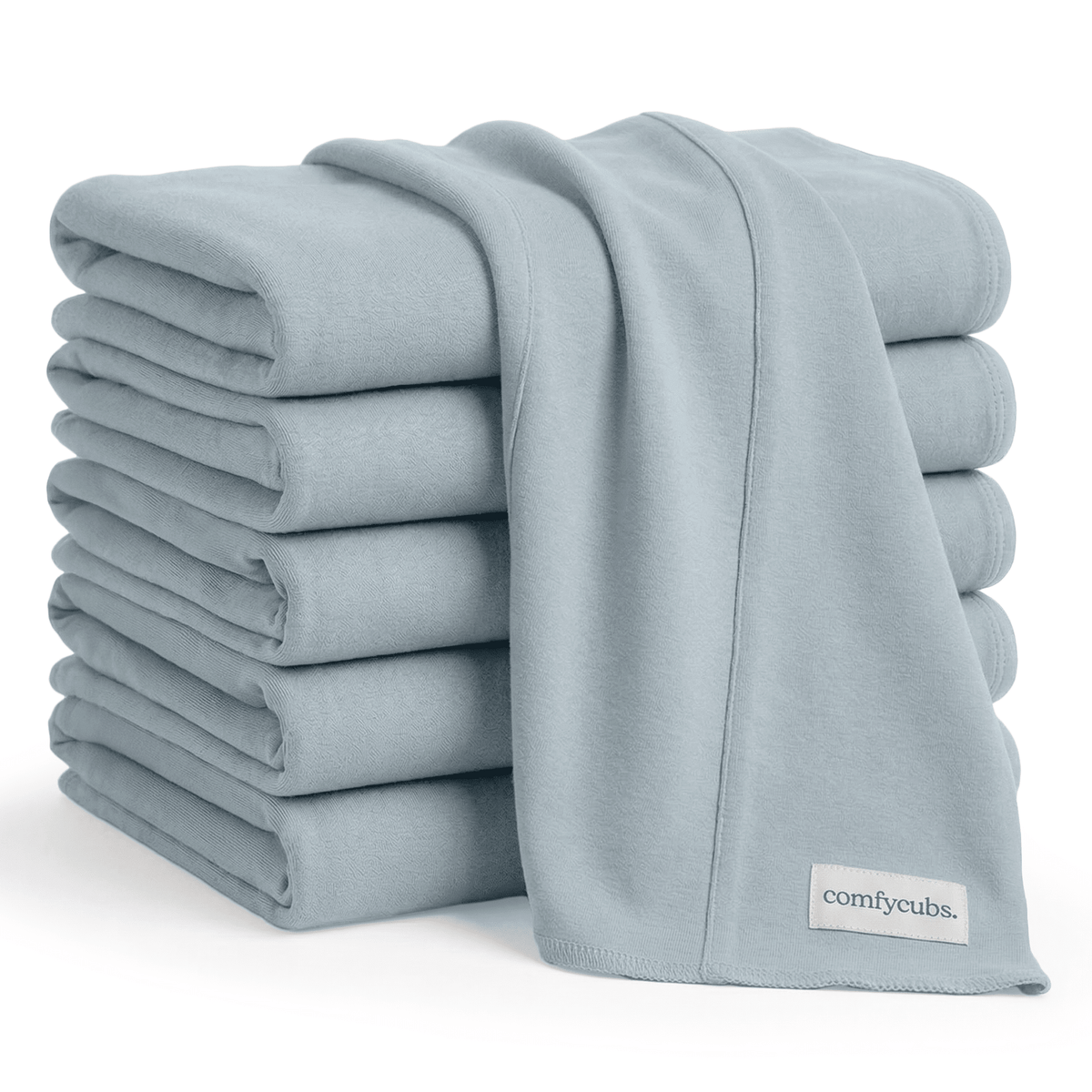 Comfy Cubs Cotton Burp Cloths in Pacific BlueEveretts Place