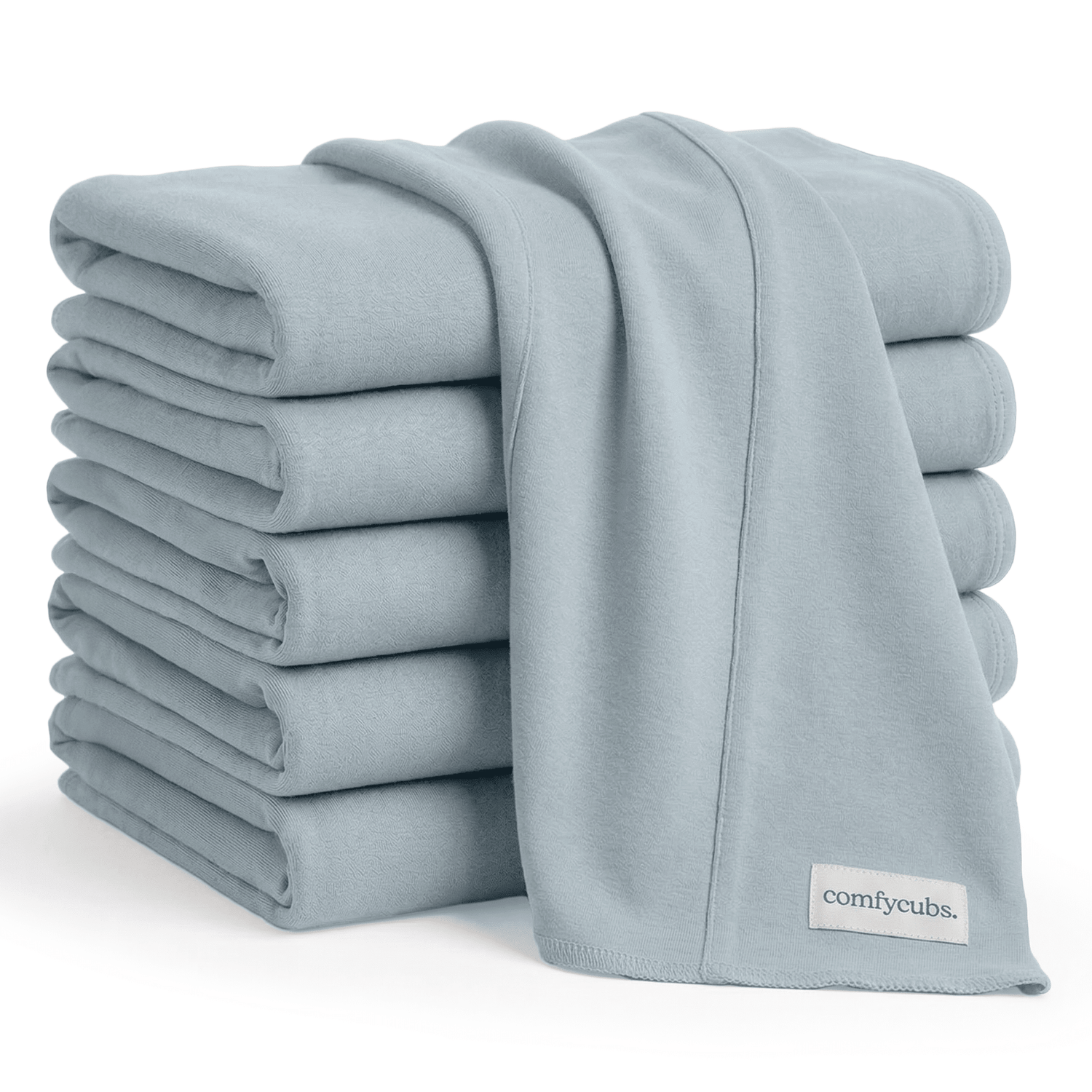 Comfy Cubs Cotton Burp Cloths in Pacific BlueEveretts Place