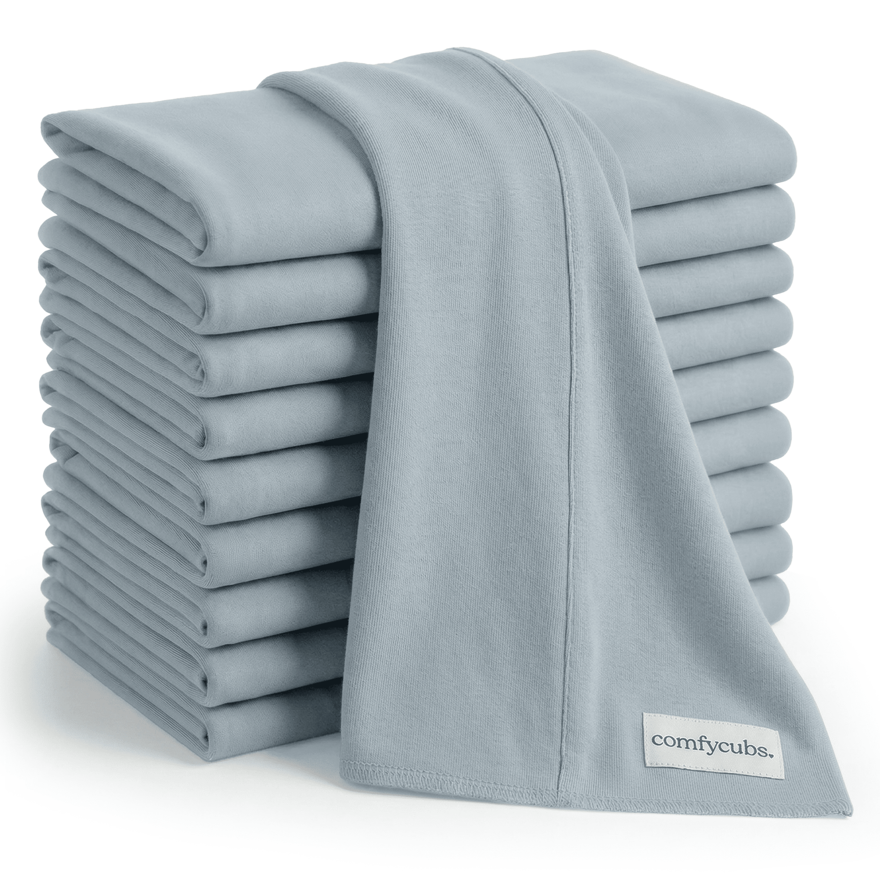 Comfy Cubs Cotton Burp Cloths in Pacific BlueEveretts Place