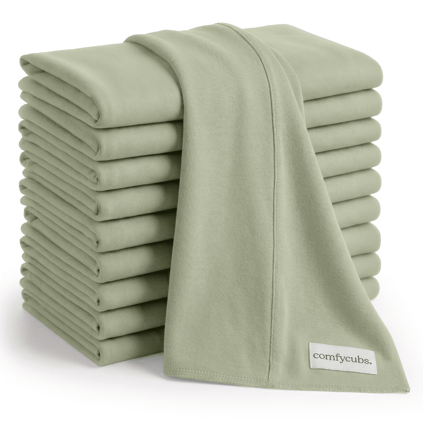 Comfy Cubs Cotton Burp Cloths in SageEveretts Place