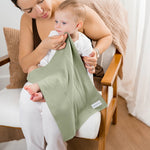 Comfy Cubs Cotton Burp Cloths in Sage - 