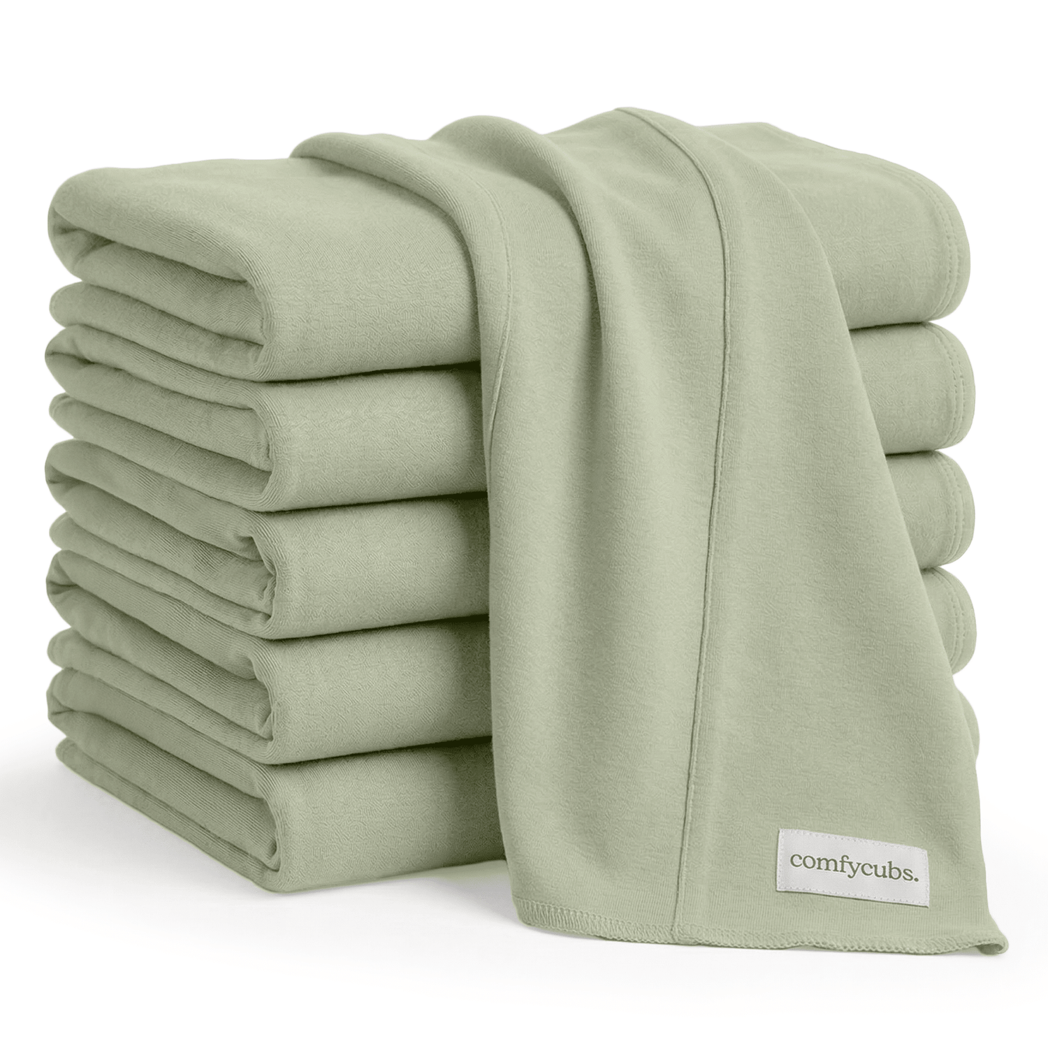 Comfy Cubs Cotton Burp Cloths in SageEveretts Place