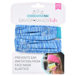 Three Little Tots Cotton Candy Blue Savior Headbands with Buttons For Kids - 