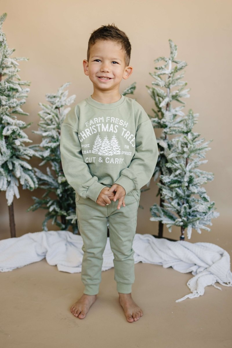 Little Joy Co. Cotton French Terry Joggers - Christmas Matching - Everetts Place Boutique - 
