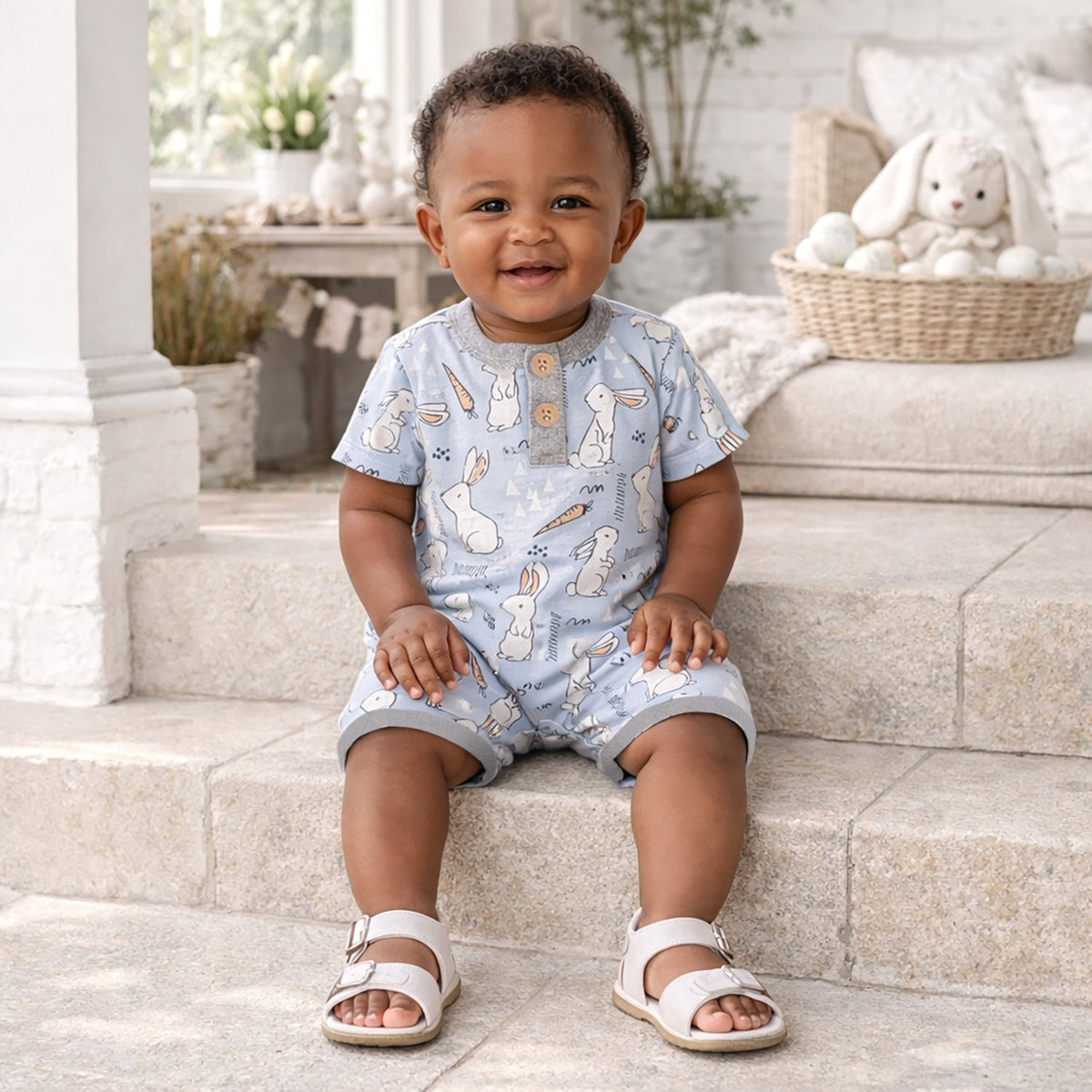 Cottontail Crew Bamboo Easter Shorty Romper for Baby Boys - Baby & Toddler Clothing, Child, One-piece garment, Toddler, Overall | Everetts Place