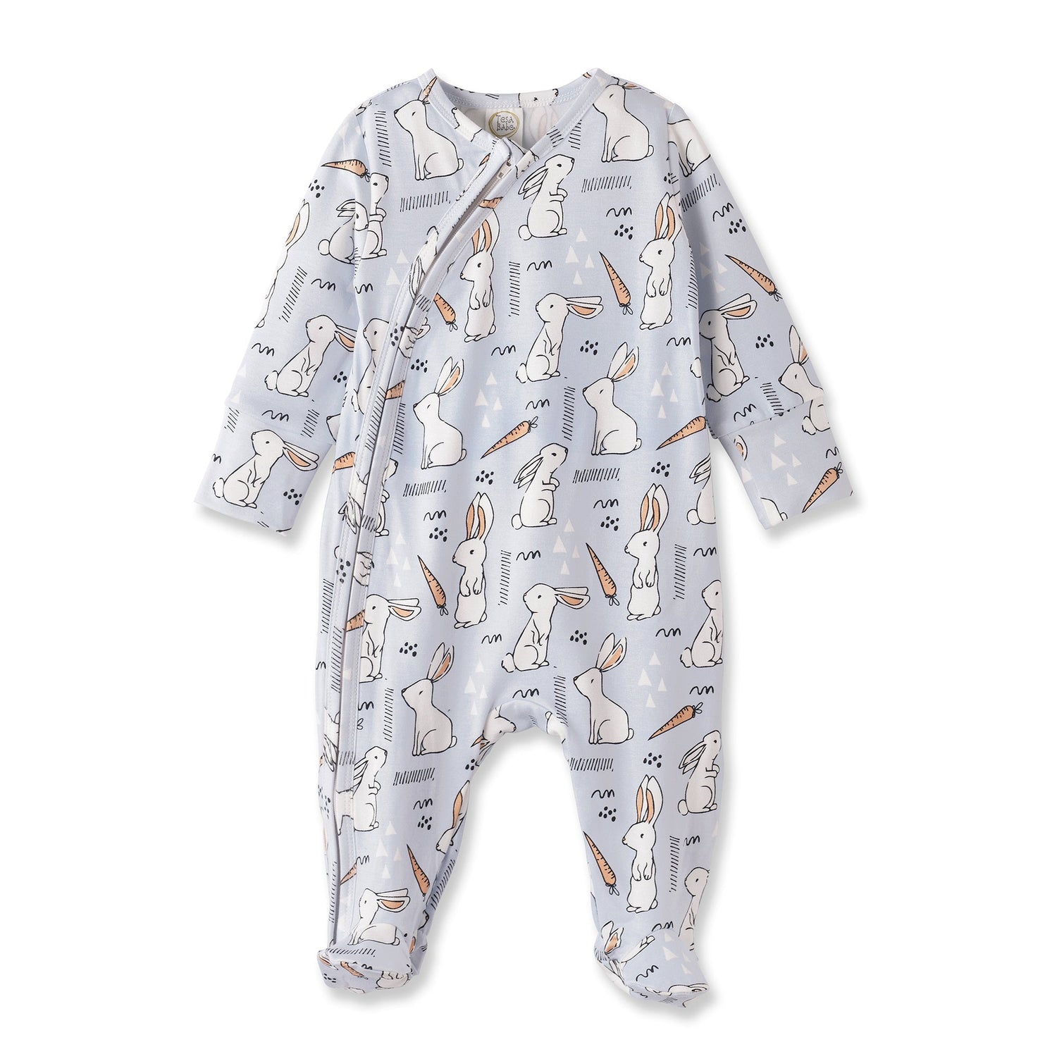 Tesa Babe Cottontail Crew Soft Bamboo Easter Zipper Romper for BabyEveretts Place