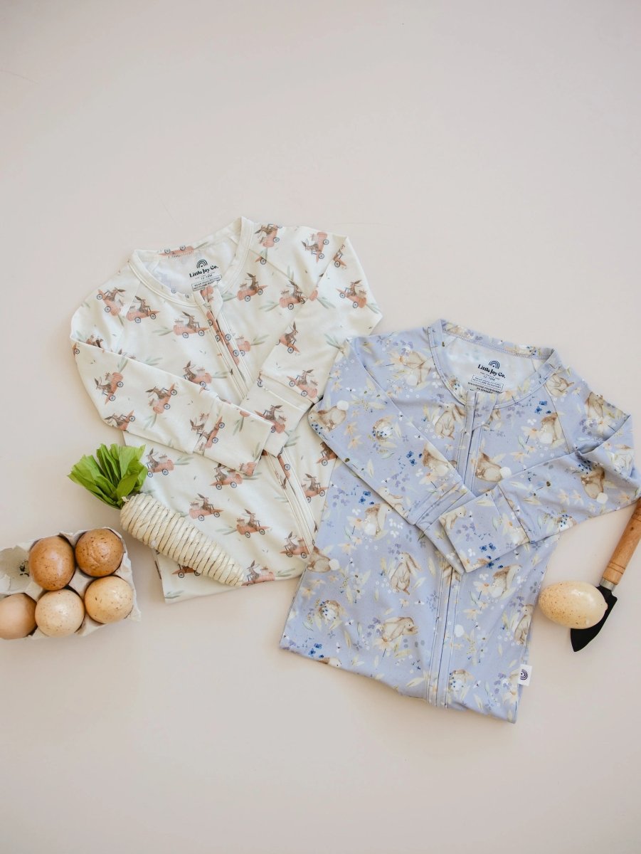 Little Joy Co. Cottontail Cruisers Modal Zippy Soft Romper for Babies - Everetts Place Boutique - 