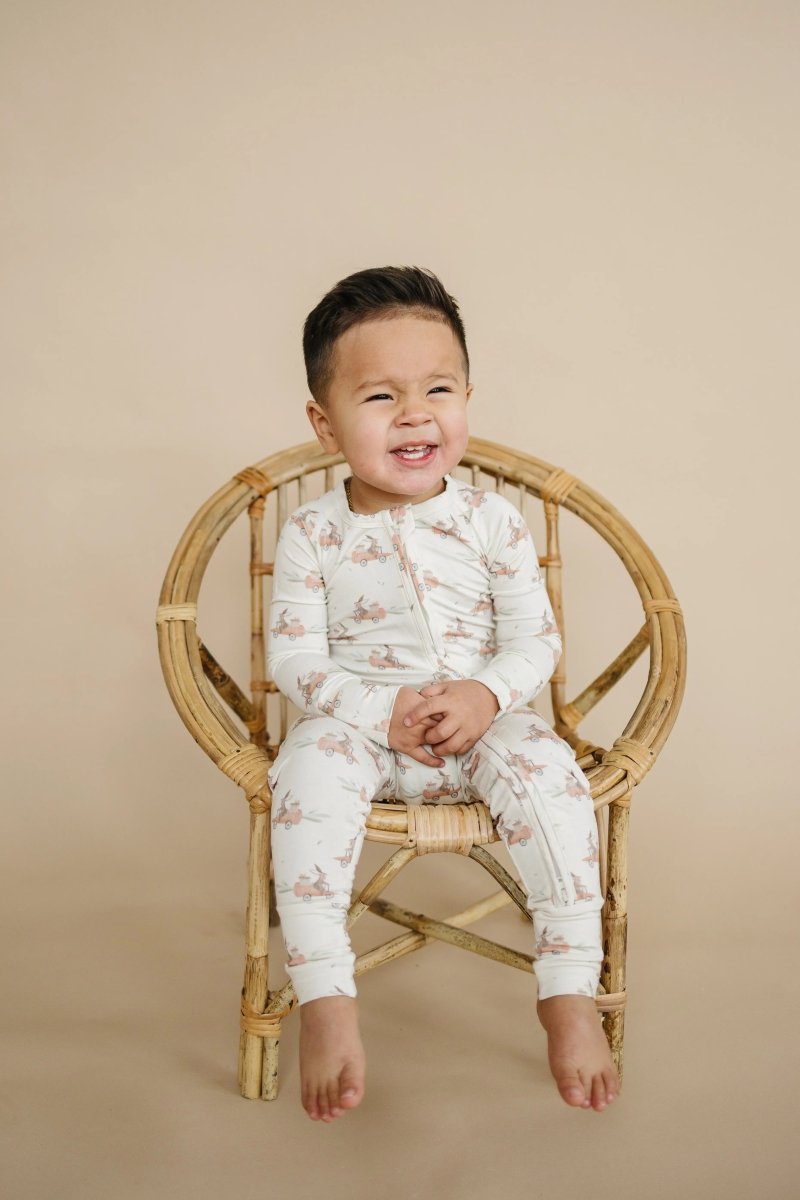 Little Joy Co. Cottontail Cruisers Modal Zippy Soft Romper for Babies - Everetts Place Boutique - 