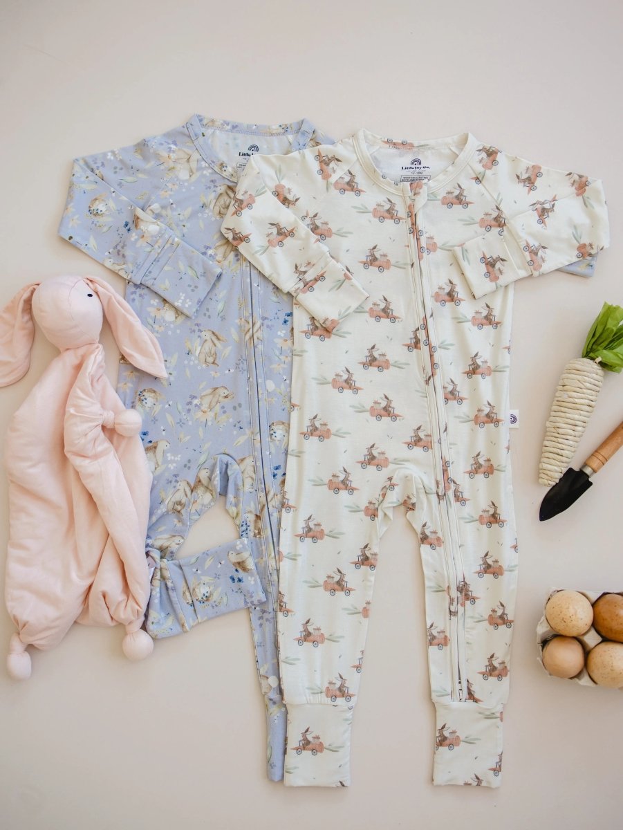 Little Joy Co. Cottontail Cruisers Modal Zippy Soft Romper for Babies - Everetts Place Boutique - 