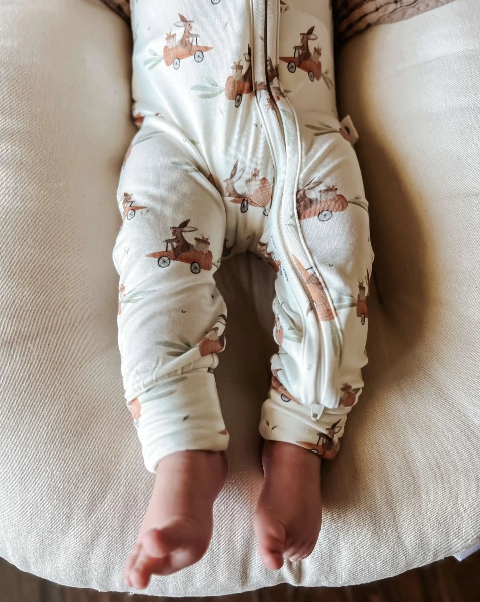 Little Joy Co. Cottontail Cruisers Modal Zippy Soft Romper for Babies - Everetts Place Boutique - 