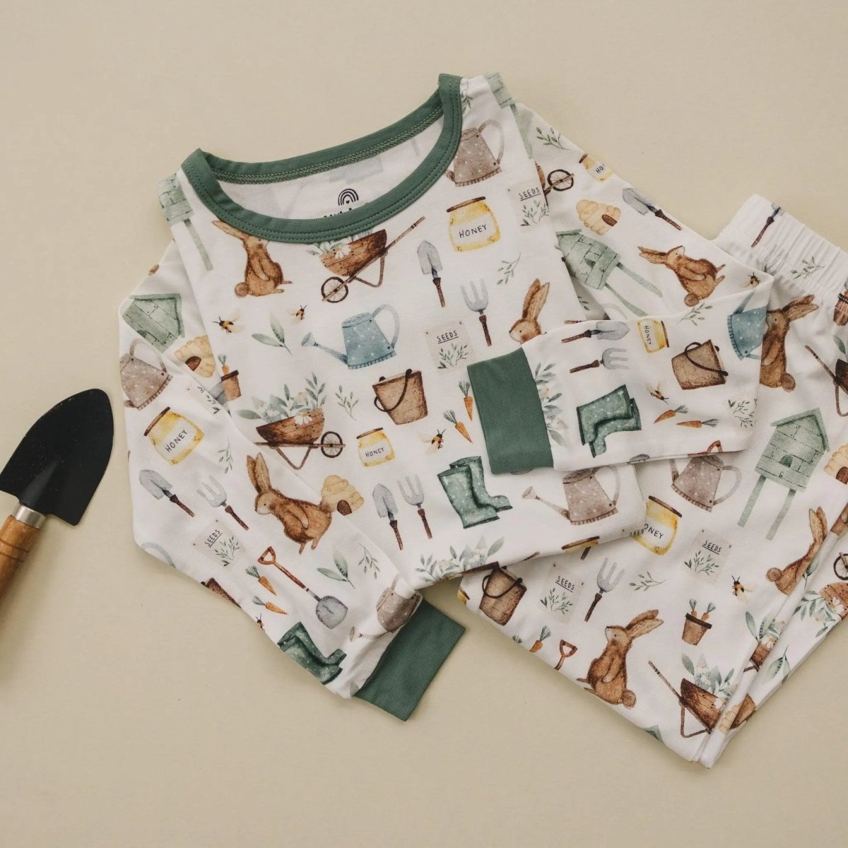 Little Joy Co. Cottontail Garden Bamboo Pajamas 2 Piece Sleepwear Soft - Everetts Place Boutique - 