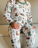 Little Joy Co. Cottontail Garden Bamboo Pajamas 2 Piece Sleepwear Soft - Everetts Place Boutique - 