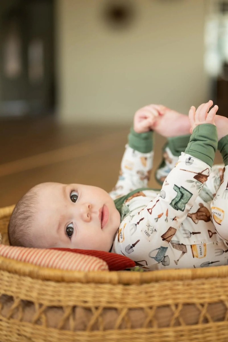 Little Joy Co. Cottontail Garden Bamboo Zippy Romper For Babies Everyday - Everetts Place Boutique - 