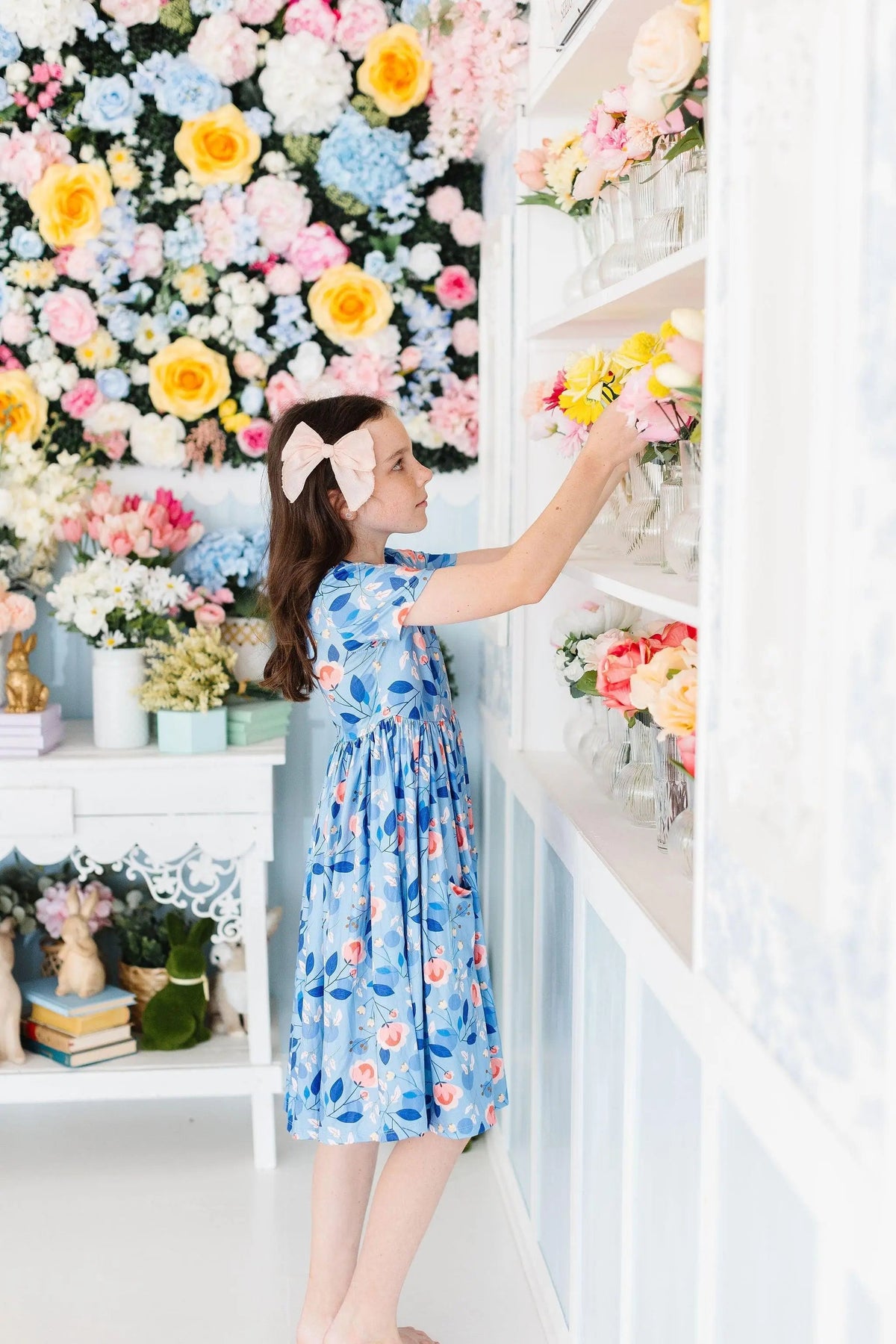 Mila & Rose ® Country Blooms S/S Pocket Twirl Dress - 