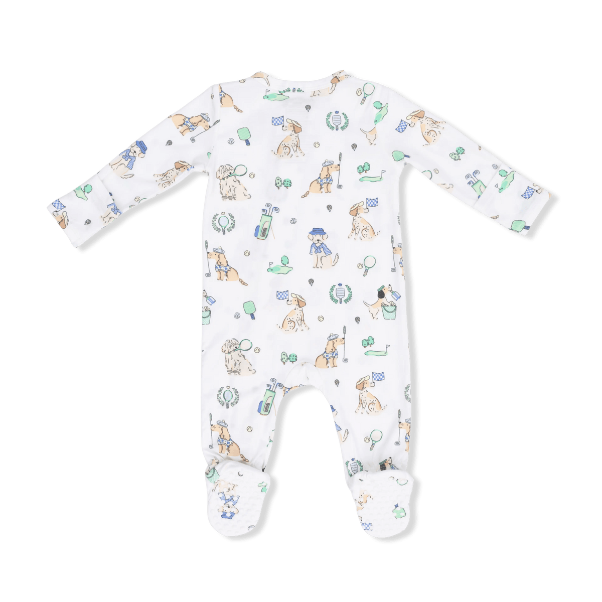 Angel Dear Country Club Dogs Neutral - 2 Way Zipper Footie - 