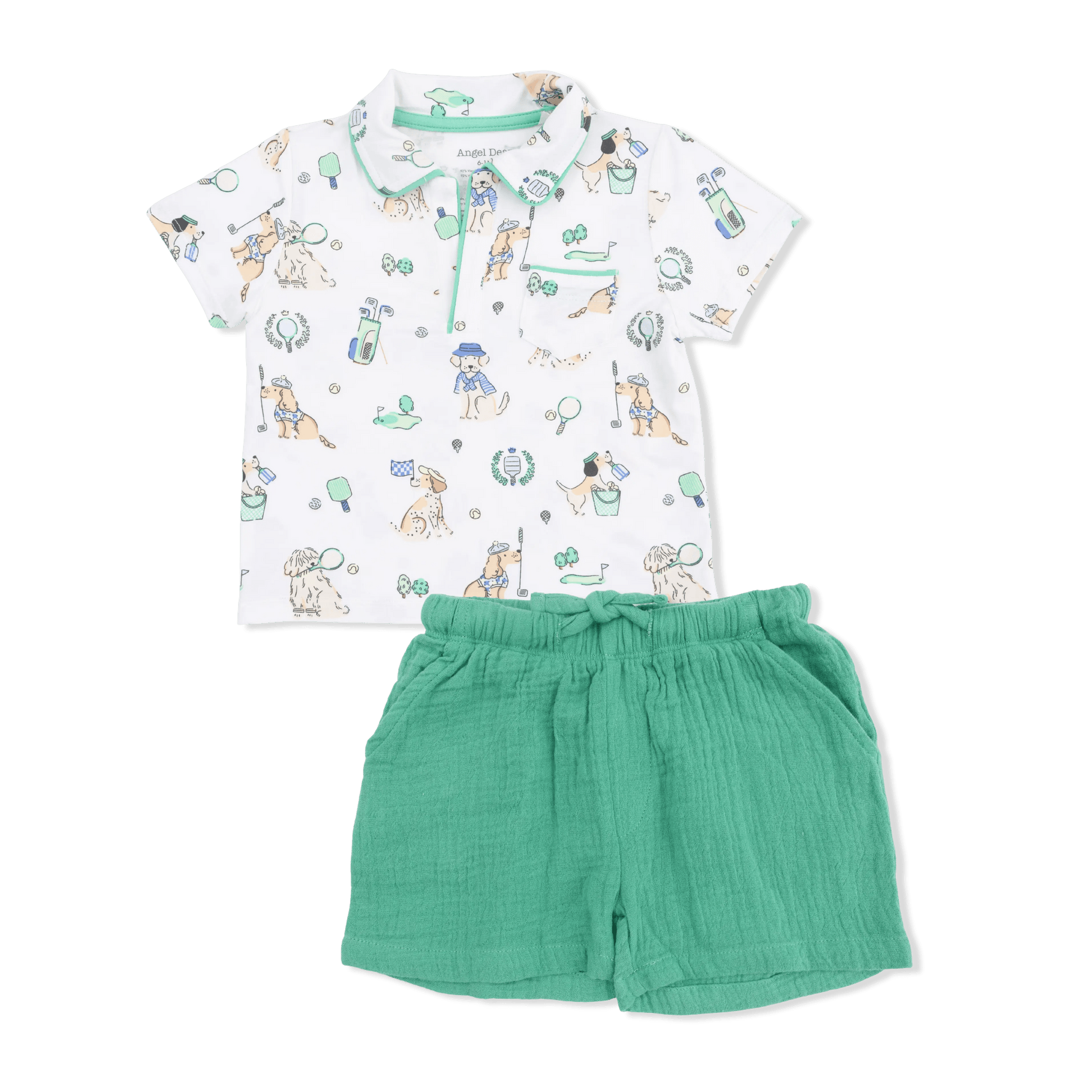 Angel Dear Country Club Dogs Neutral - Polo with Casual Short - 