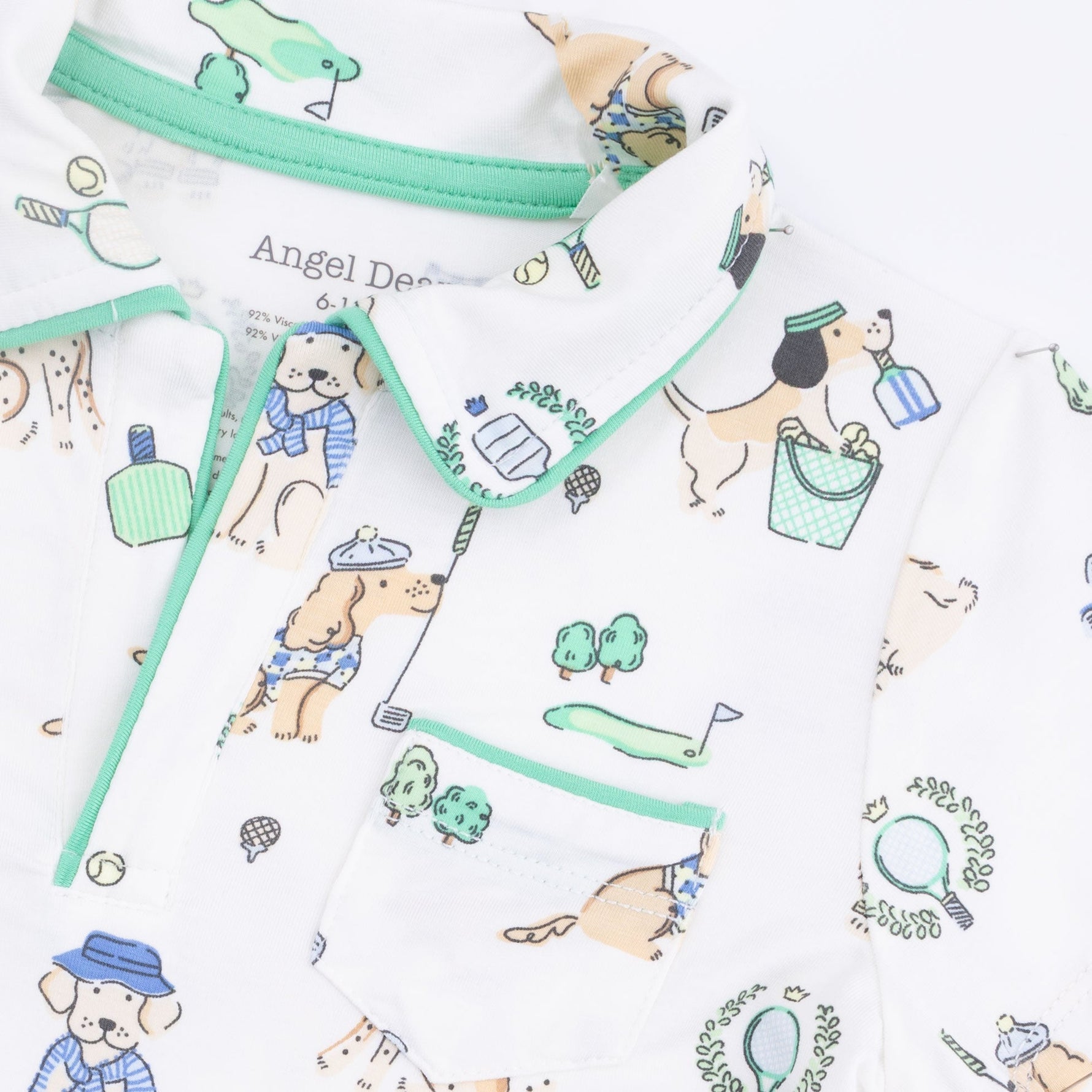 Angel Dear Country Club Dogs Neutral - Polo with Casual Short - 