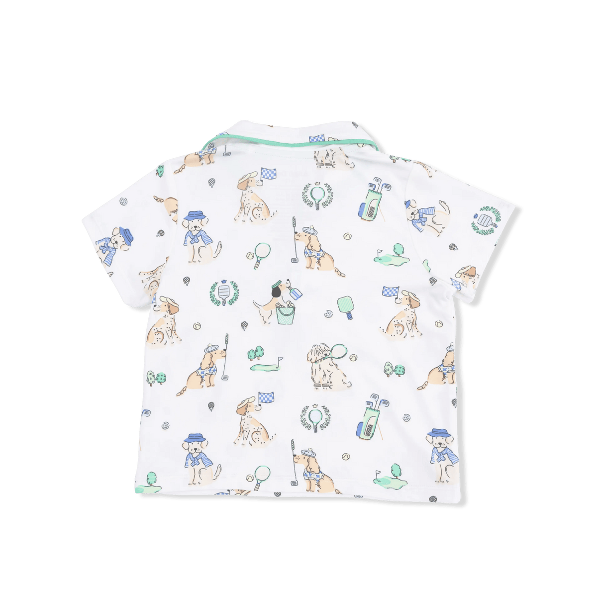 Angel Dear Country Club Dogs Neutral - Polo with Casual Short & Bucket Hat - 