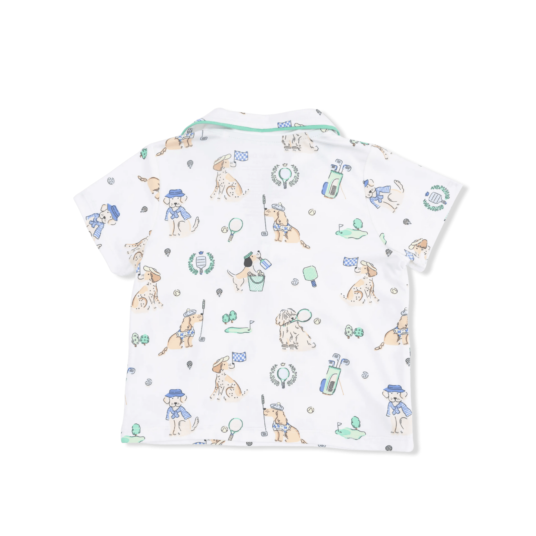 Angel Dear Country Club Dogs Neutral - Polo with Casual Short & Bucket Hat - 