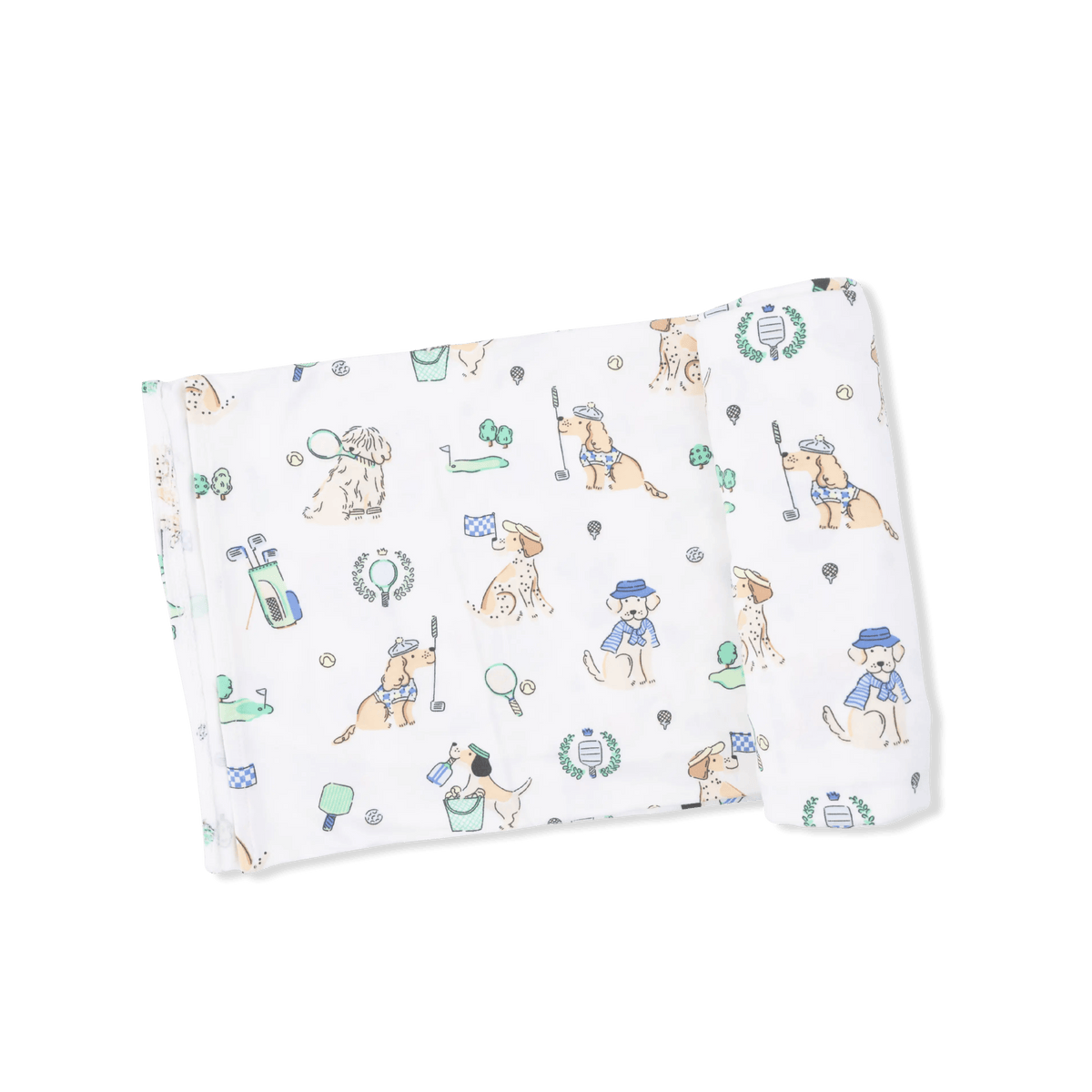 Angel Dear Country Club Dogs Neutral - Swaddle Blanket - 