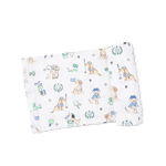 Angel Dear Country Club Dogs Neutral - Swaddle Blanket - 