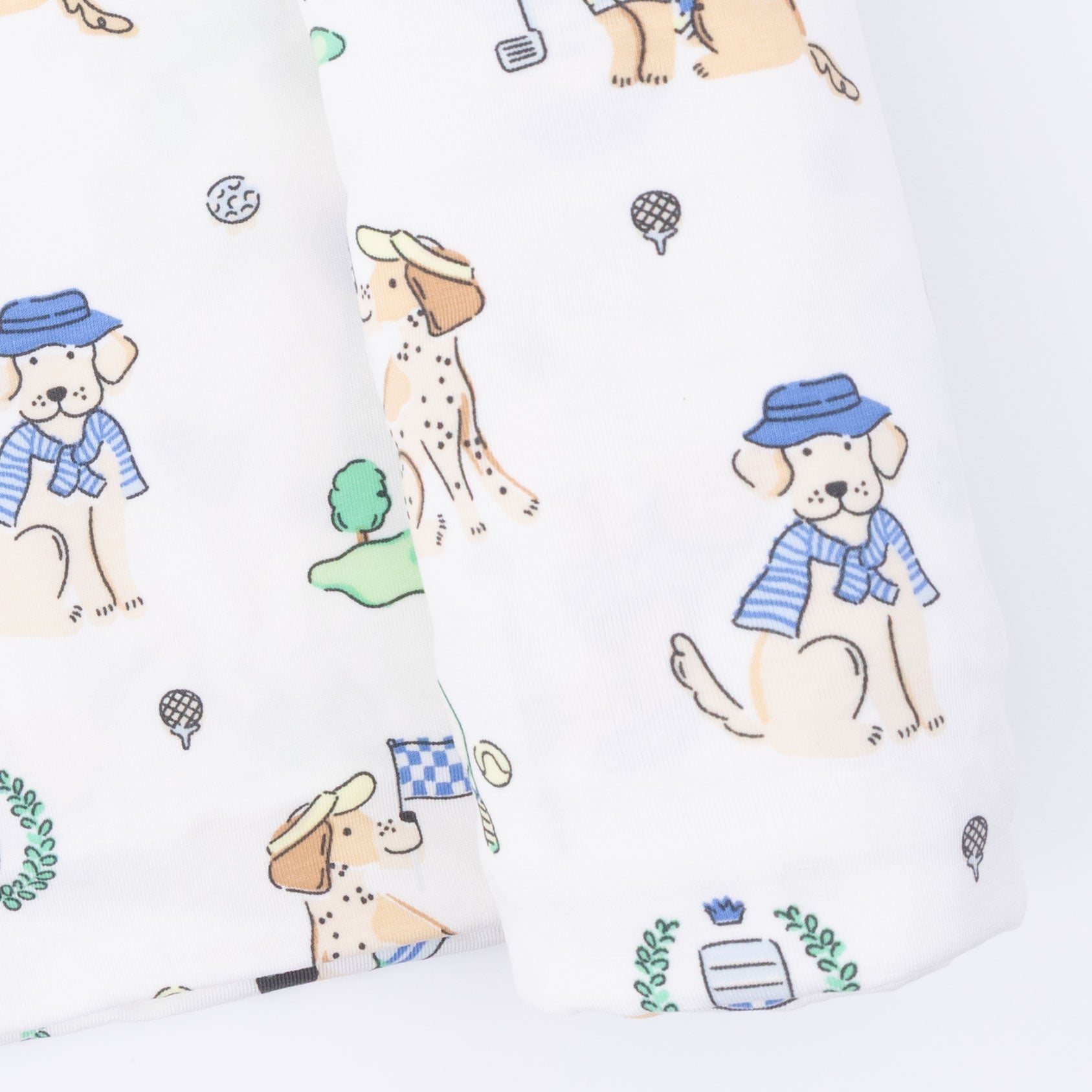 Angel Dear Country Club Dogs Neutral - Swaddle Blanket - 