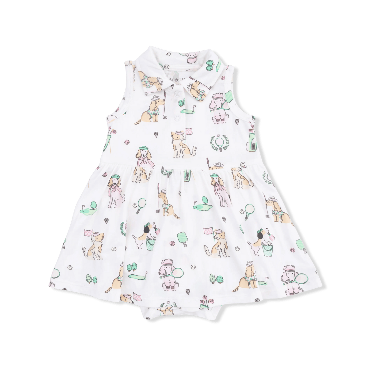 Angel Dear Country Club Dogs Pink - Polo Tennis Dress - 