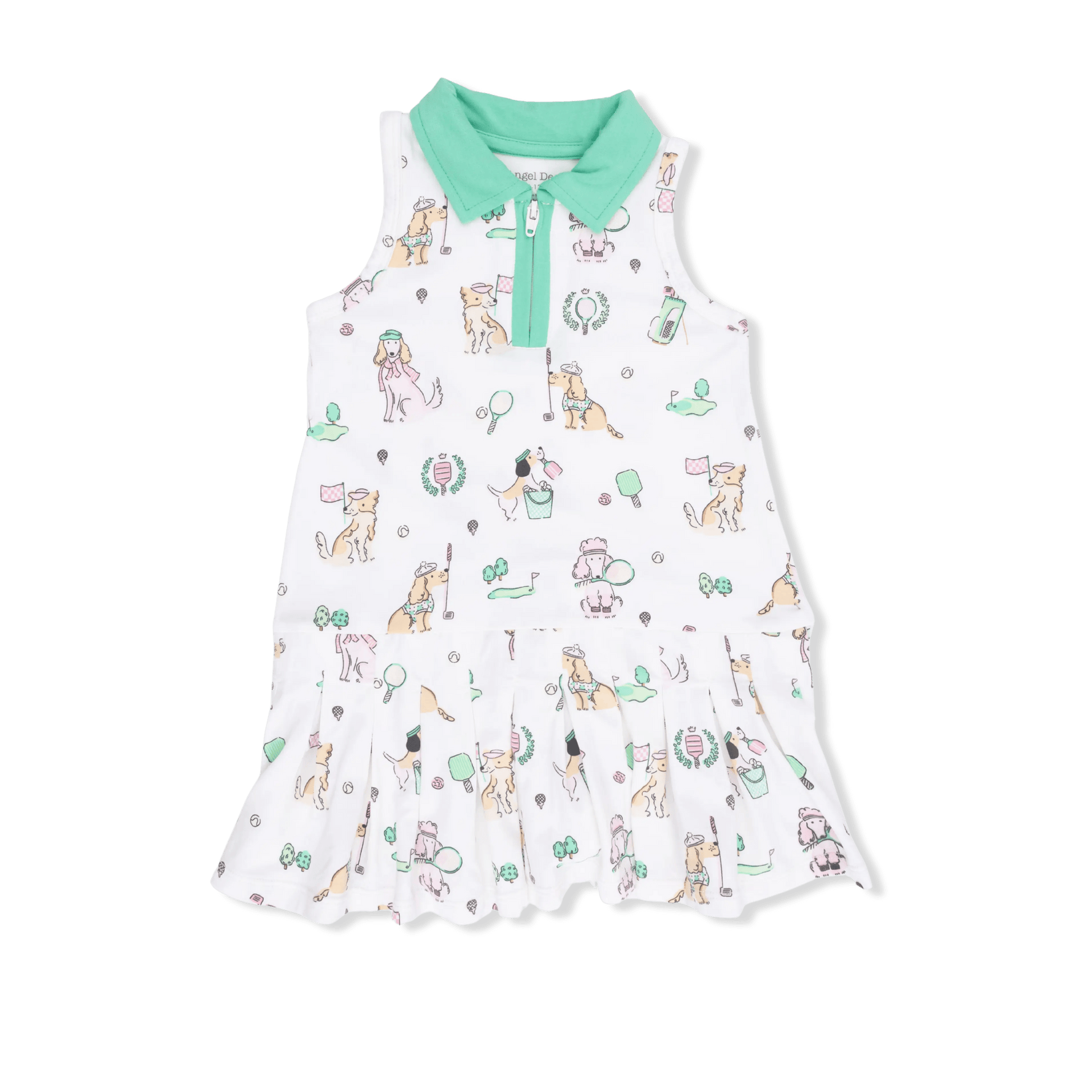 Angel Dear Country Club Dogs Pink - Polo Tennis Dress with Cartwheel Short - 