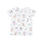 Angel Dear Country Club Dogs Pink - Short Sleeve Loungewear Set - 