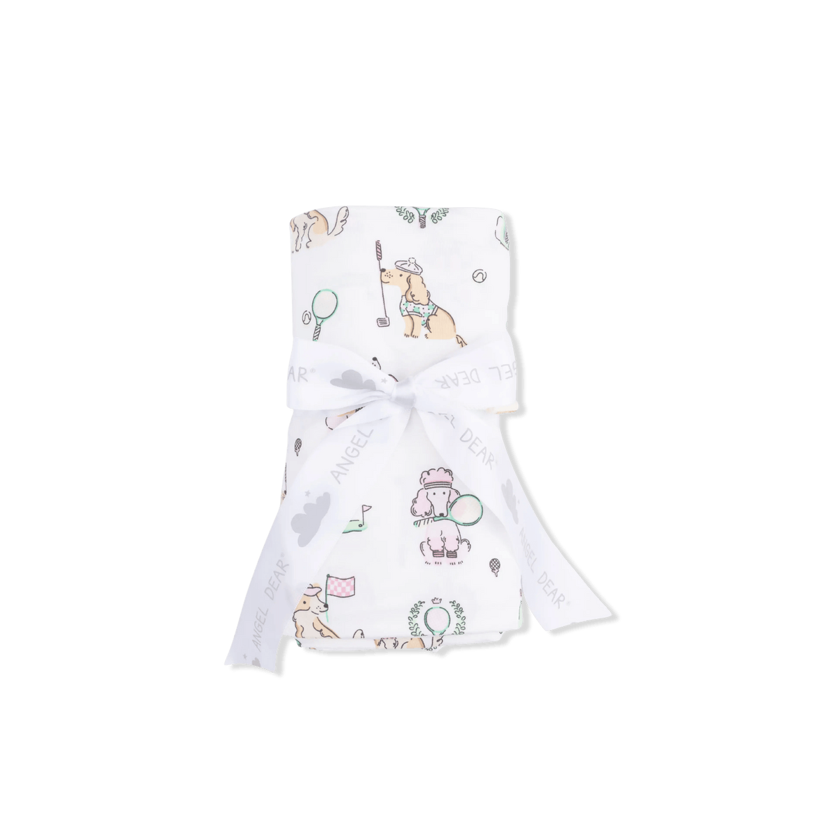 Angel Dear Country Club Dogs Pink - Swaddle Blanket - 