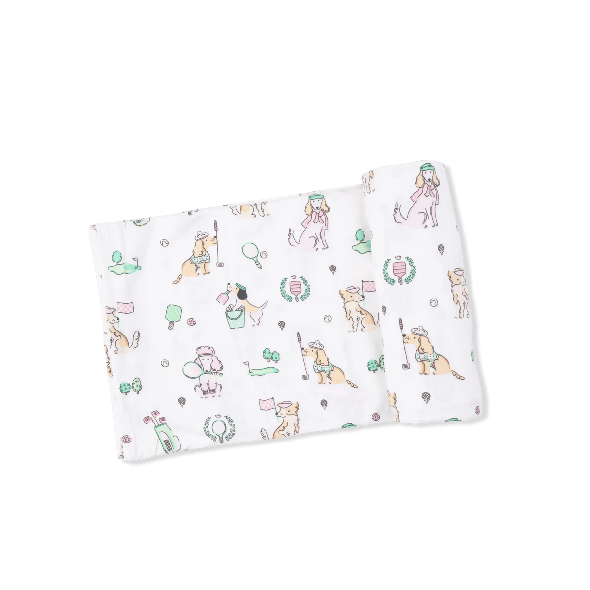 Angel Dear Country Club Dogs Pink - Swaddle Blanket - 