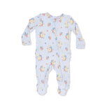 Angel Dear Country Stitch Floral - 2 Way Ruffle Back Zipper Footie - 