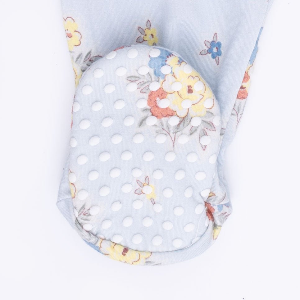 Angel Dear Country Stitch Floral - 2 Way Ruffle Back Zipper FootieEveretts Place