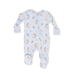 Angel Dear Country Stitch Floral - 2 Way Ruffle Back Zipper Footie - 