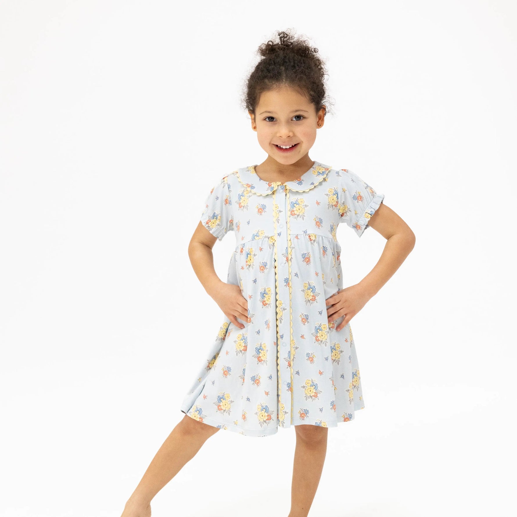 Angel Dear Country Stitch Floral - Betty Dress Puff Sleeve with Bloomer - 