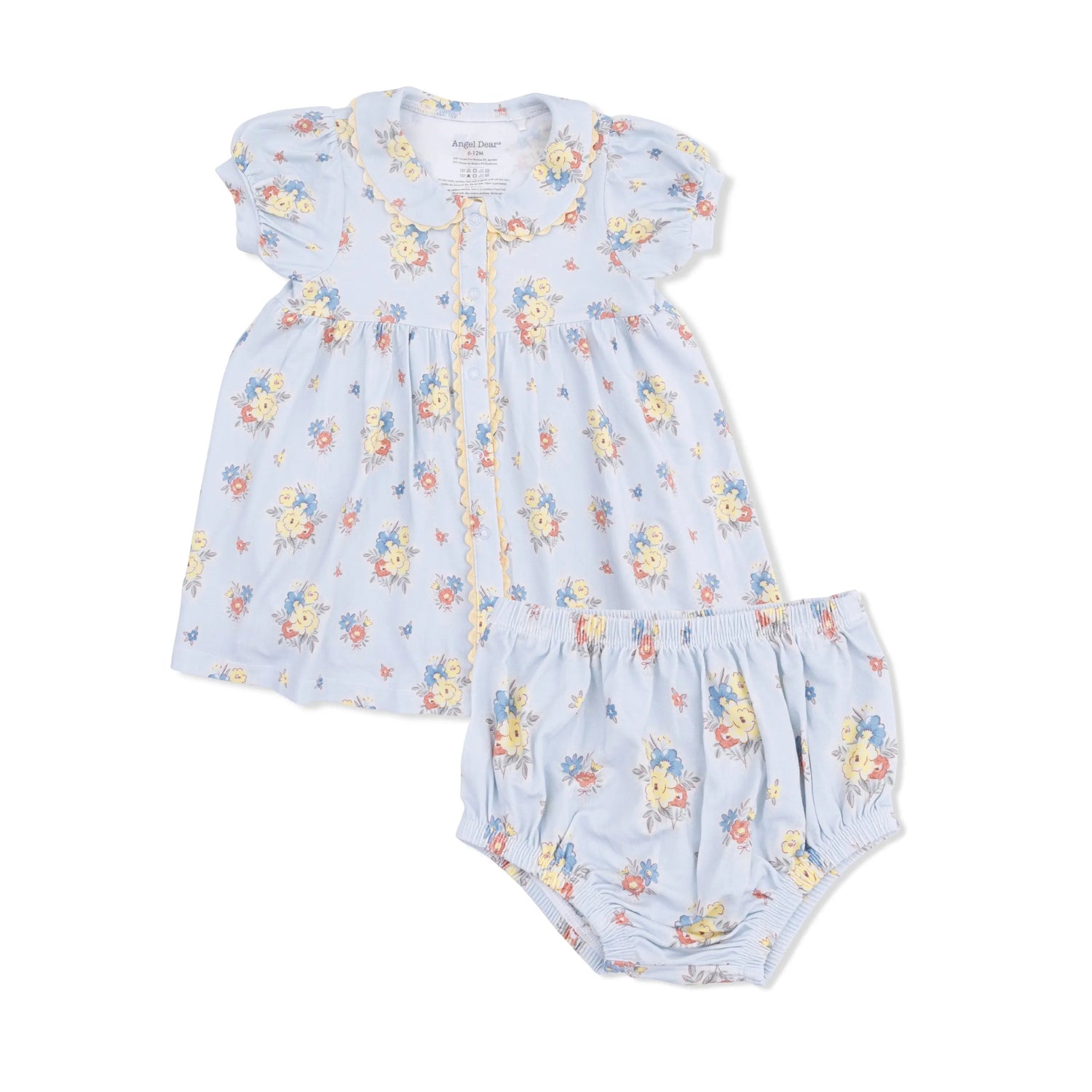Angel Dear Country Stitch Floral - Betty Dress Puff Sleeve with Bloomer - 