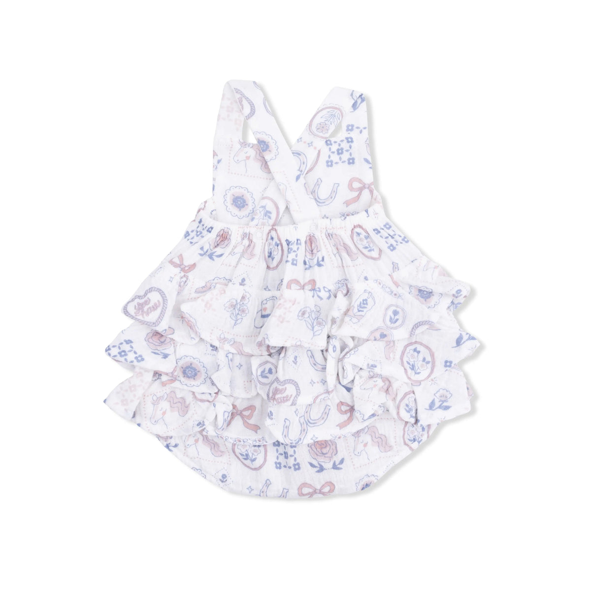 Angel Dear Country Western Heirlooms - Ruffle Sunsuit - 