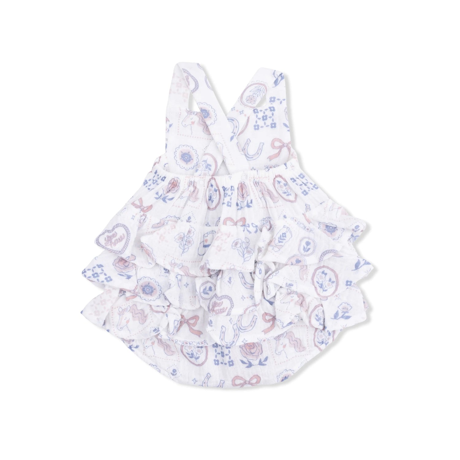 Angel Dear Country Western Heirlooms - Ruffle Sunsuit - 