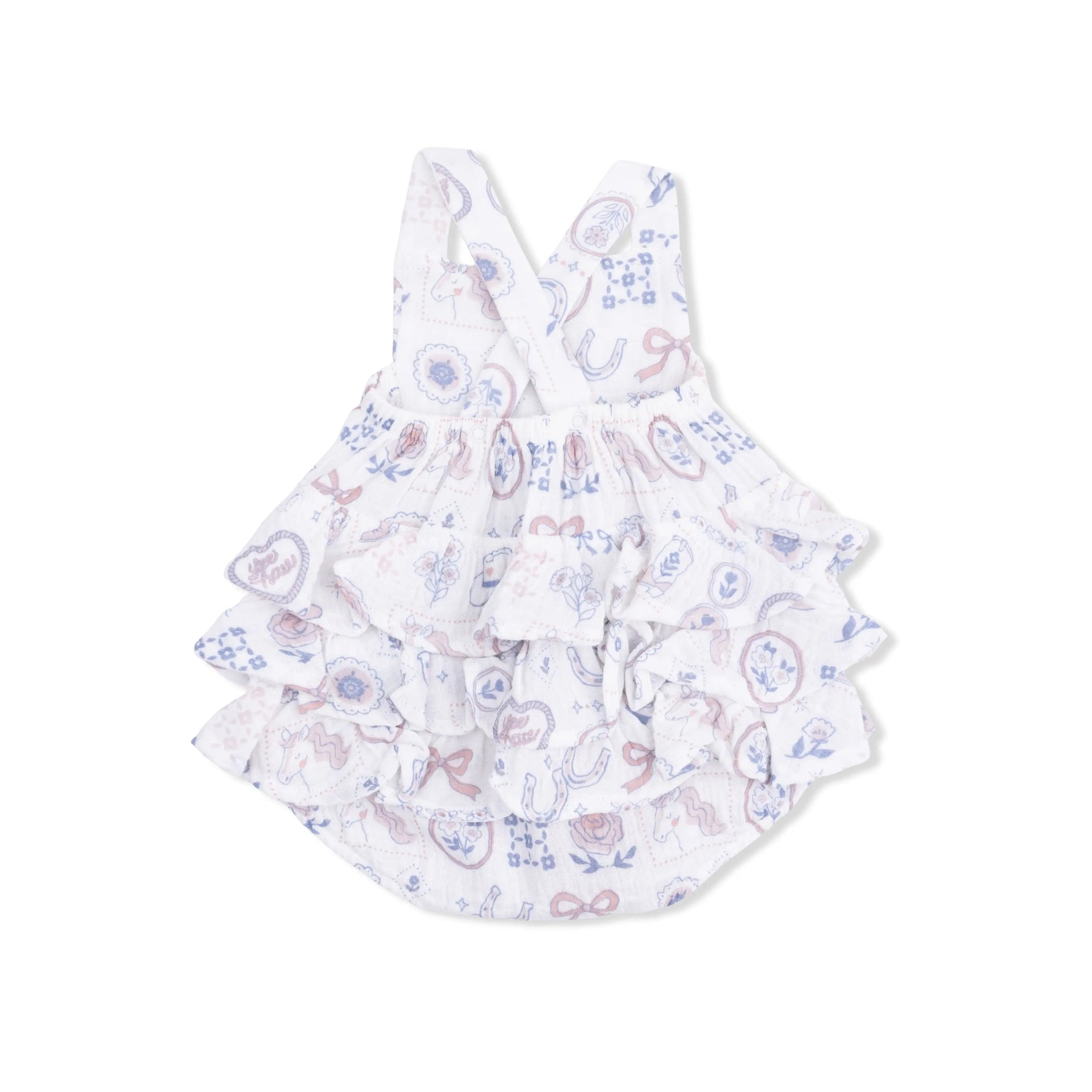 Angel Dear Country Western Heirlooms - Ruffle Sunsuit - 