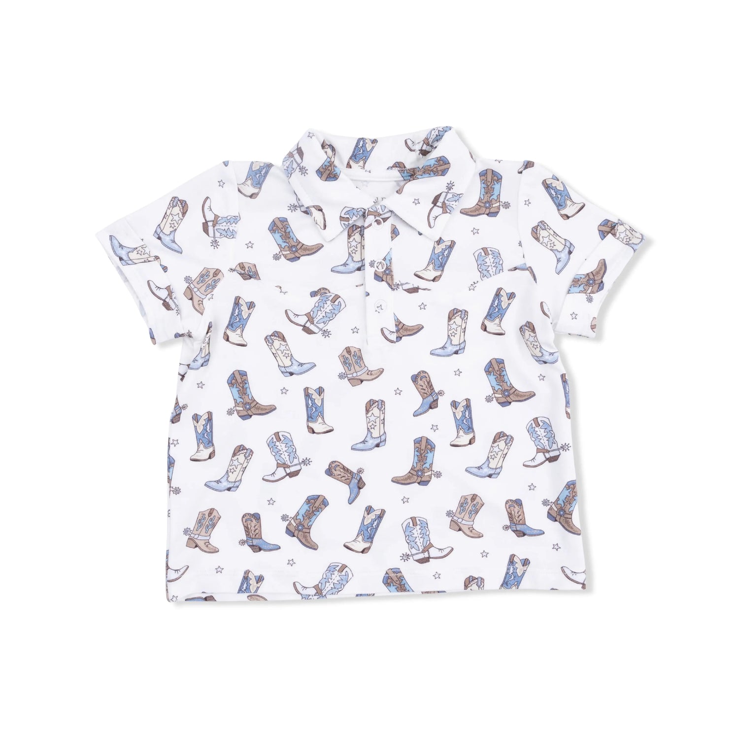 Angel Dear Cowboy Boots - Cowboy Polo with Casual Short - 