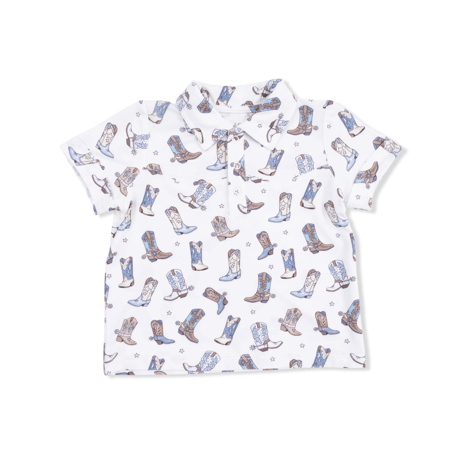 Angel Dear Cowboy Boots - Cowboy Polo with Casual Short - 