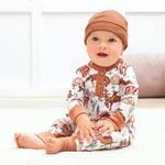 Tesa Babe Cowboy Henley Romper Bamboo Western Spirit Baby Boy - Everetts Place Boutique - 