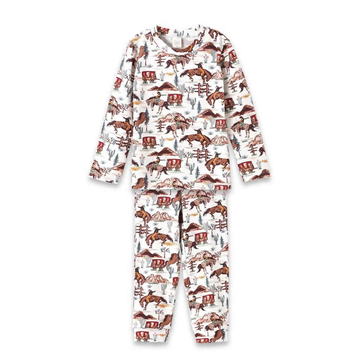 Tesa Babe Cowboy Kids Pajama Set Western Spirit Bamboo Cotton - Everetts Place Boutique - 